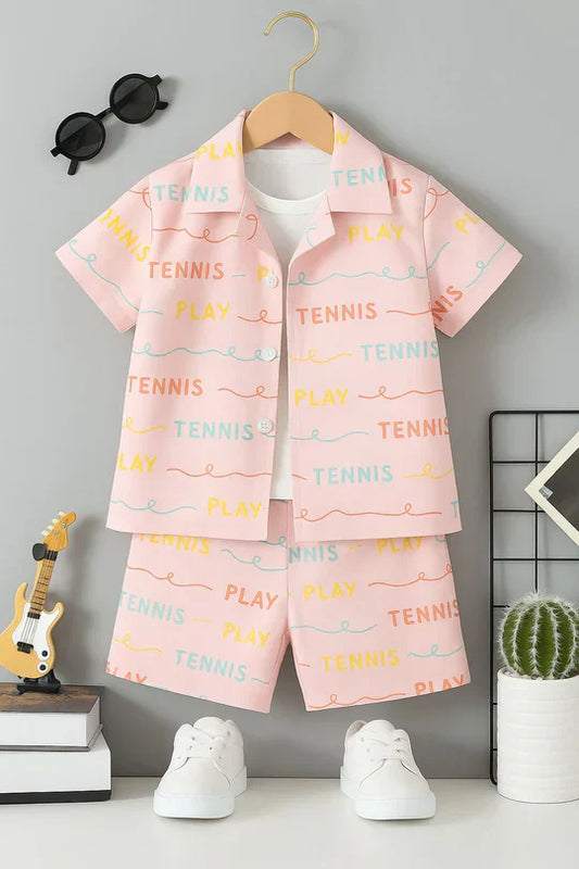 2 PCS BABY BOY TENIS KIDS SHORT SET