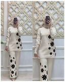 Winter Side Flower printed Set