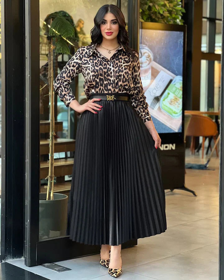 Jupe & Tiger printed Top with belt