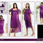 5 PCS SILK BRIDAL NIGHTWEAR SET 009