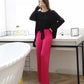 FULL SLEEVES LOOSE SOFT CONTRAST LOUNGEWEAR SET