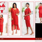 5 PCS SILK BRIDAL NIGHTWEAR SET 009