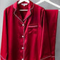Satin Silk Button Home Wear Set