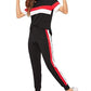 Red Panel Tracksuit For Women