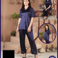 2 PCS SILK BUTTON HOME WEAR NIGHTWEAR SET 112