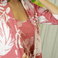WINE COTTON PRINTED 3 PEICE NIGHT SUIT SET WITH PYJAMA