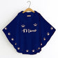 MEOW PRINTED HOODED SHAWL FOR WOMEN