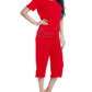 Women Half Sleeves Capri Set