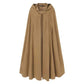 Women Stylish Long Cape Cloak Hooded Coat