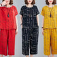 Women Half Sleeves Printed Capri Set