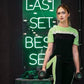 Green Panel Half Sleeves Tracksuit For Women