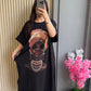 ART-INSPIRED DROP SHOULDER MAXI TEE