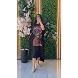 LONG LOOSE PRINTED TOP TEE