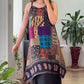 MULTICOLOR BLOCK PRINT SLEEVELESS KURTI WITH PALAZZO