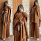 READY TO WEAR WINTER 3 PIECE FLEECE SUIT CAPE SHAWL HIGH NECK & TROUSER