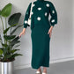 BloomFit Ribbed Bodycon With Floral Top