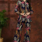 Floral Printed Shirt Collar Tunic with Trousers Co-Ord Set