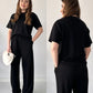 2 Pcs Half Sleeves Trouser Set