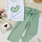 GREEN HEART TOP & PANTS