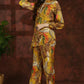 YELLOW FLORAL PRINTED TUNIC PALAZZO ETHNIC CO-ORD SET