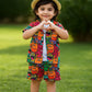 2PCS BABY BOYS CARTOON PRINT SHIRT & ELASTIC WAIST SHORTS SET