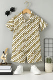 BABY BOY 2 PCS CHAIN PRINT SHORT SET