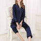Satin Silk Button Home Wear Set