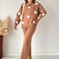 Heart printed warm winter fleece co ord Set