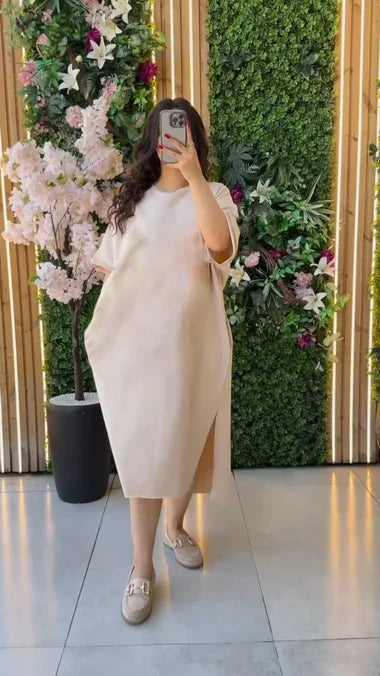 LONG LOOSE PLAIN TOP TEE